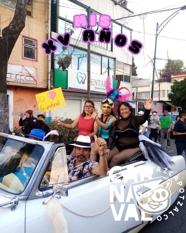 CarnavalAzcapo's tweet photo. @CanalOnceTV @OnceNoticiasTV @luigicantu @rturrent cordial invitación para los XV años del Carnaval de Azcapotzalco, el más joven de la #CDMX ,  domingo 15 de marzo de 2026 a partir de las 10 am y el gran cierre a partir de las 6pm en la explanada de la alcaldía.
#carnaval https://t.co/tjnKLqP3AM
