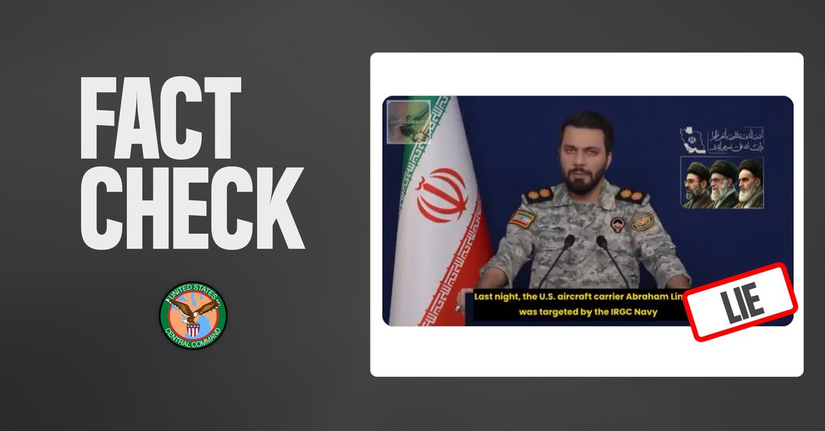 القيادة المركزية الأمريكية: حاملة الطائرات أبراهام لينكولن تسيطر على الأجواء الإيرانية