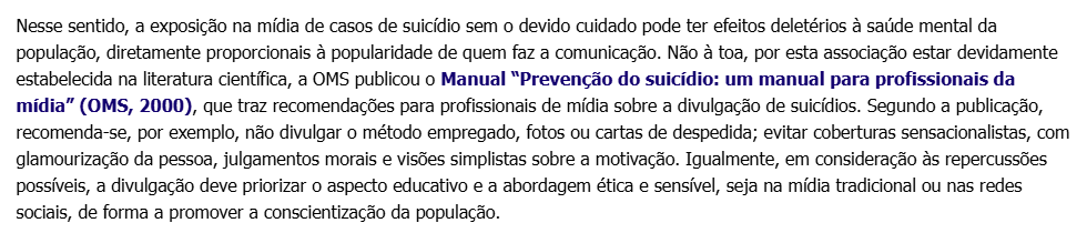 lins_ar's tweet photo. @Mikakkopng Exposição na mídia de casos de suicídio pode ter efeitos prejudiciais à saúde mental da população - CFP
 
Isso aqui é apenas o CONSELHO FEDERAL DE PSICOLOGIA + OMS dizendo sobre. Pelo amor de Deus cara. https://t.co/dD8fY0eljS