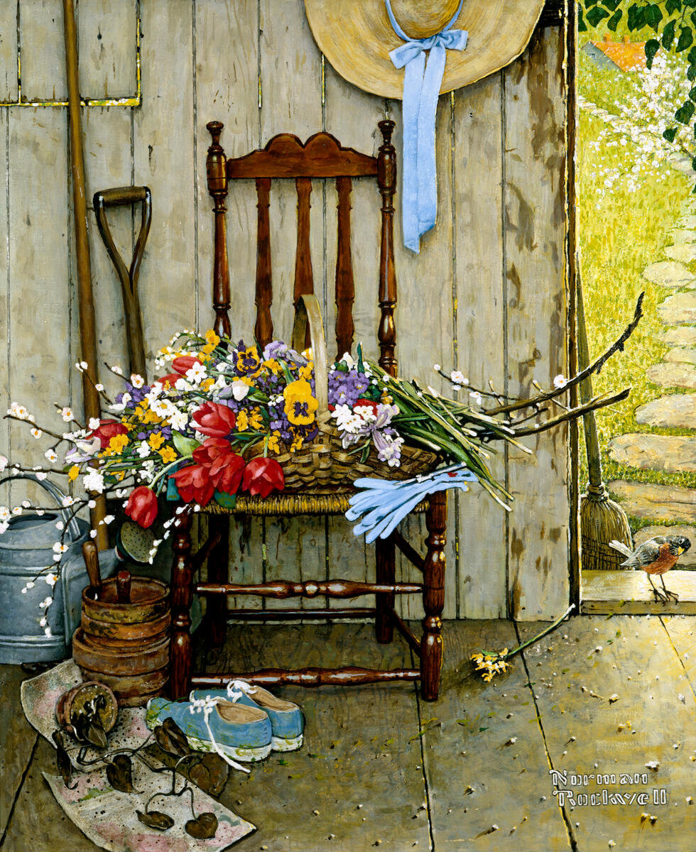 ノーマン・ロックウェル （Norman Rockwell、1894-1978） 『春の花々