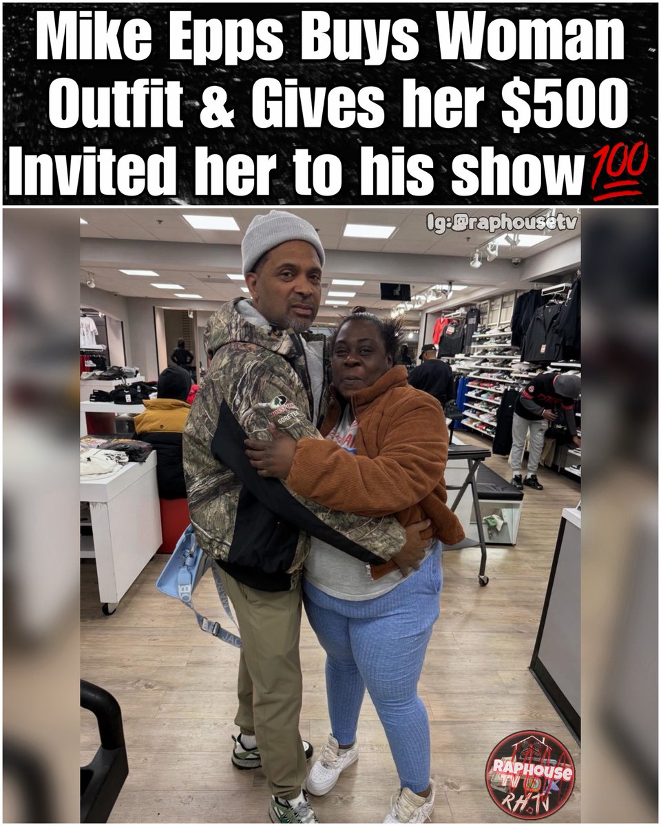 raphousetv2's tweet image. Mike Epps Real for this! Buys Woman Outfit &amp;amp; Gives her $500 Invited her to his show💯‼️🫡