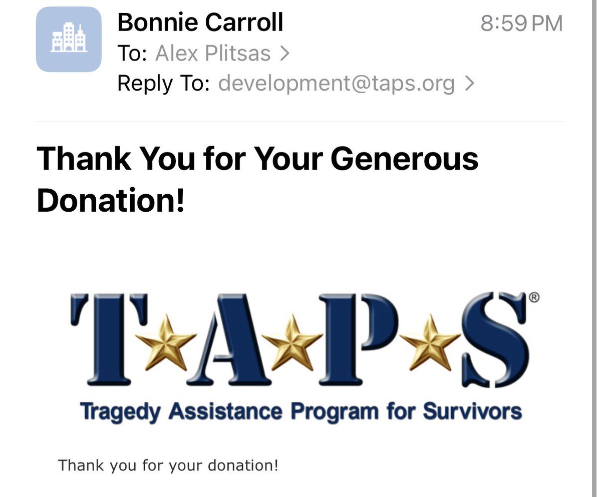I received another X ad revenue sharing payment. I posted a lot about military operations in Iran

I donated the money to Tragedy Assistance Program for Survivors <a href="/TAPSorg/">TAPS</a> which provides support to families of fallen U.S. service members

Please donate👇🏼
taps.org/donate