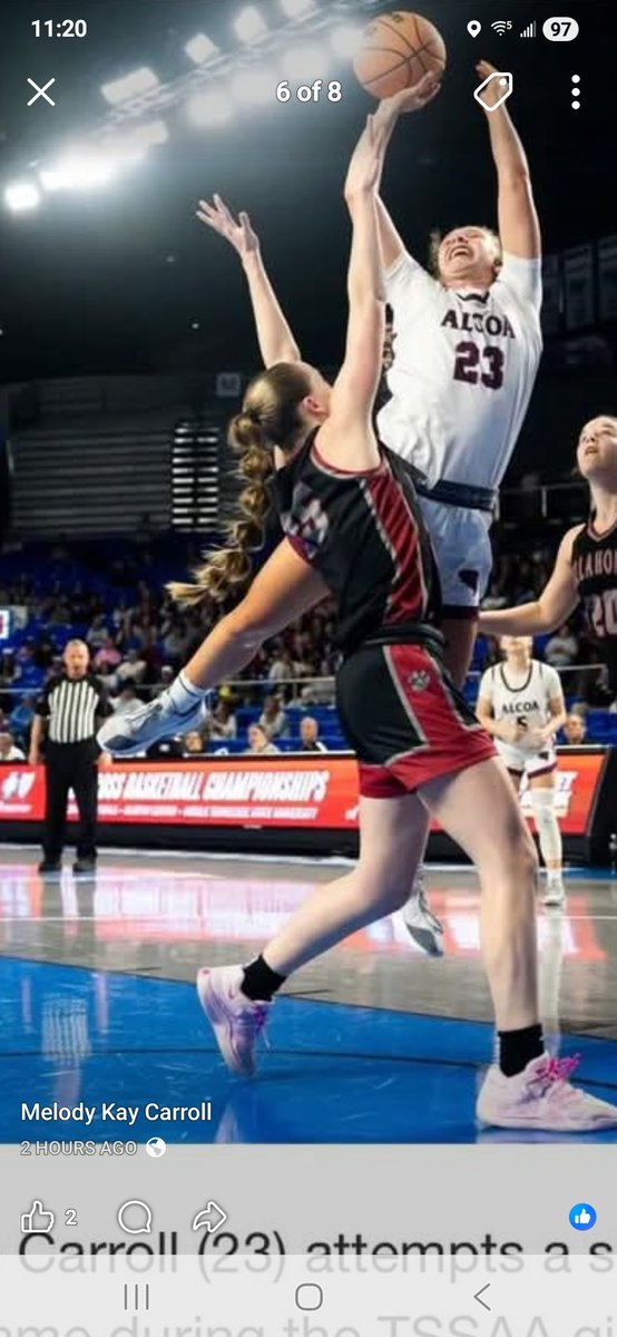 TrottersJW2628's tweet photo. I’ve watched this gal grow from a shy 8th grader with a lot of self doubt into a strong, confident, humble young lady.  What she does on the court is different in so many ways but who she is off the court is simply amazing.  @Gwen_ca23 played her last HS game today and she played it in the Final Four in the Glass House.  The legacy she leaves behind at Alcoa is one of grace, class and chill!  Scoop it’s been an honor watching you transform yourself into who you are today.  She’s one of those, “if you don’t like Gwen, you’re the problem,” kind of people.  Can’t wait to watch you at CN and continue to be a light for everyone you cross paths with.  Love ya girl, it’s been a pleasure.  💙💛