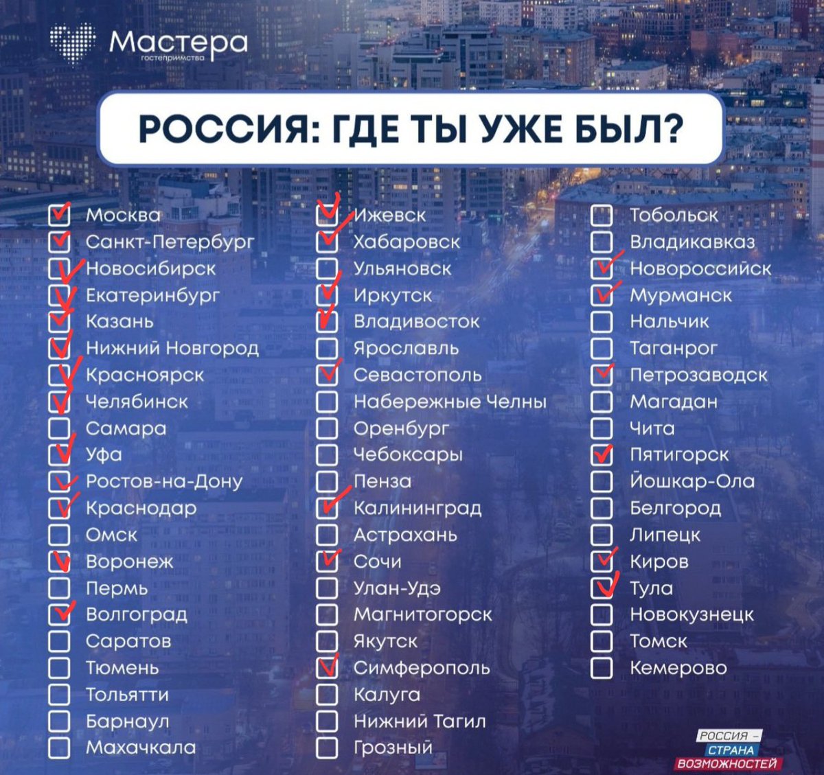 Прямо в голове зазвучало:
Киев и Магадан, 
Пенза и Ереван.
Над страною звучит
Московский бит