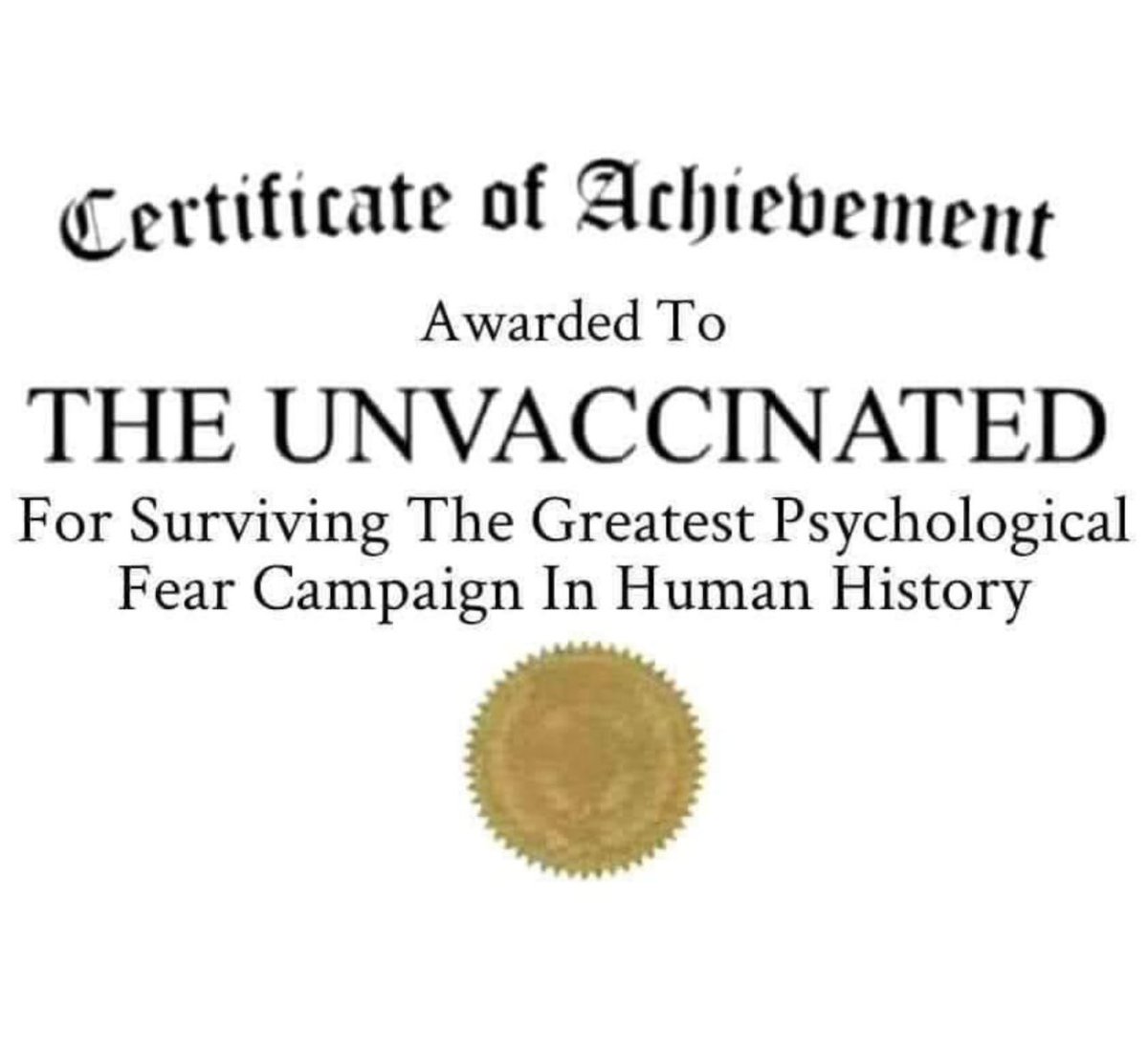 thomas_retired's tweet photo. @NICKIMINAJ @TAftermath2020 Where my unvaccinated brothers and sisters at?

Here’s your certificate!

Print it and frame it! https://t.co/BZ0gdcZCVH