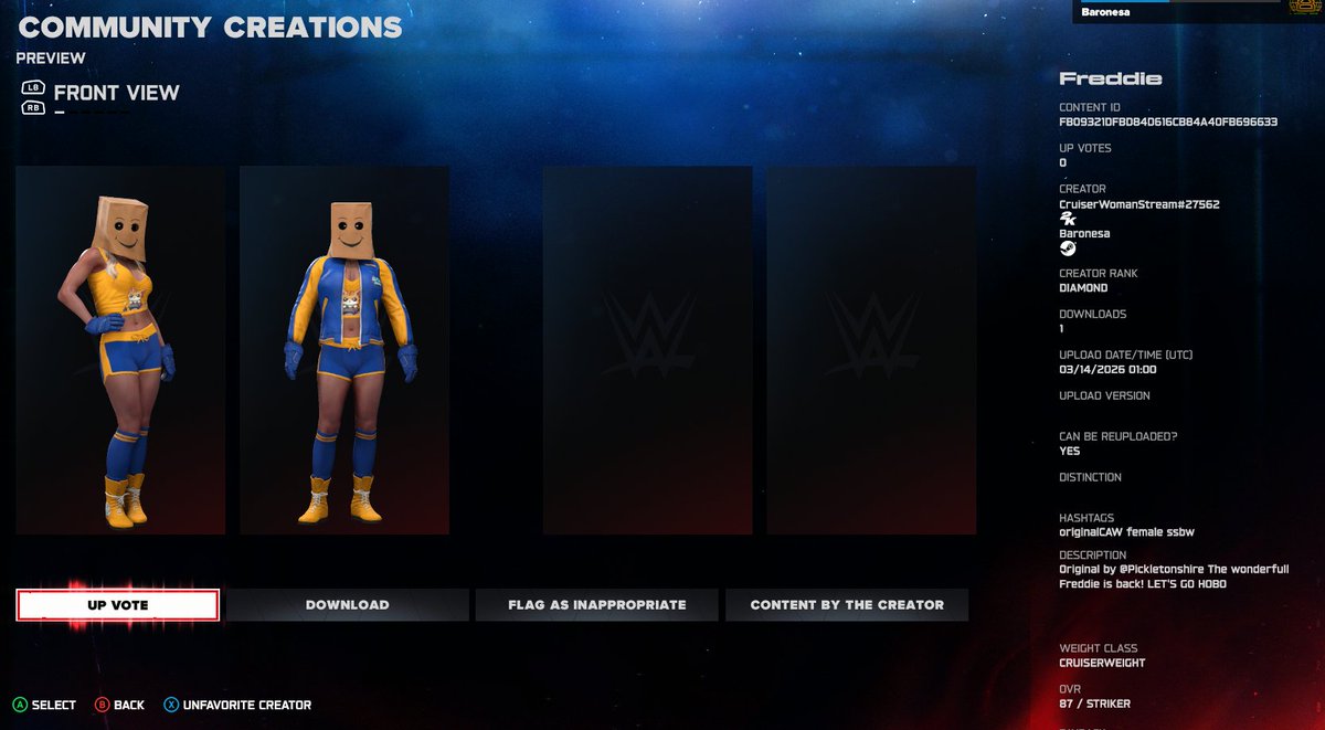 Freddie is now on 2k26 PC!!

<a href="/Pickletonshire/">Freddie</a> 

#CAW #WWE2K26