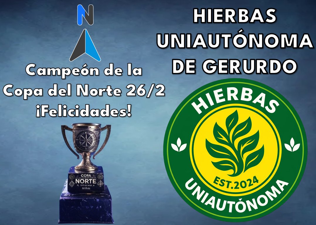 CopasRegionales's tweet photo. Desde @CopasRegionales, felicitamos a Hierbas UAG y Ferroviario por la obtención de la Copa del Norte y la Copa del Sur respectivamente 👏

✅ Ambos equipos ya se clasificaron a la edición 26/2 de la Copa Naufraga.

🏆 Mañana se enfrentarán por la Supercopa Cardinal. https://t.co/V4RLfsgxXD