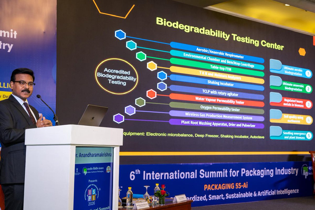 csir_niist's tweet image. 1/2 Director, CSIR-NIIST, Dr.C. Anandharamakrishnan, delivered a compelling keynote address on Sustainable Packaging Solutions,  #SustainablePackaging @CSIR_IND @DrJitendraSingh