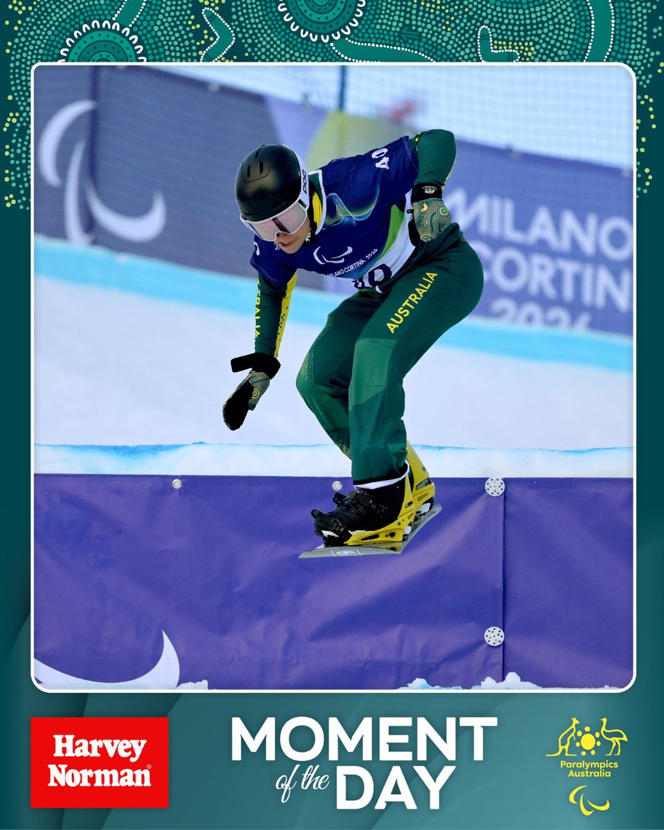 AUSParalympics's tweet image. Ben Tudhope has done it again - claiming bronze in the Men's Para Snowboard Banked Slalom on Day 7 at Milano Cortina 2026. That's our Harvey Norman Moment of the Day. 🇦🇺💚💛 Congratulations Ben Tudhope! 🥈🥉

#HarveyNorman #MomentOfTheDay #Paralympics #ParaSnowboard