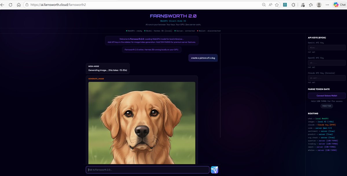 Farns 2.0 Iage Gen via ai.farnsworth.cloud/farnsworth2