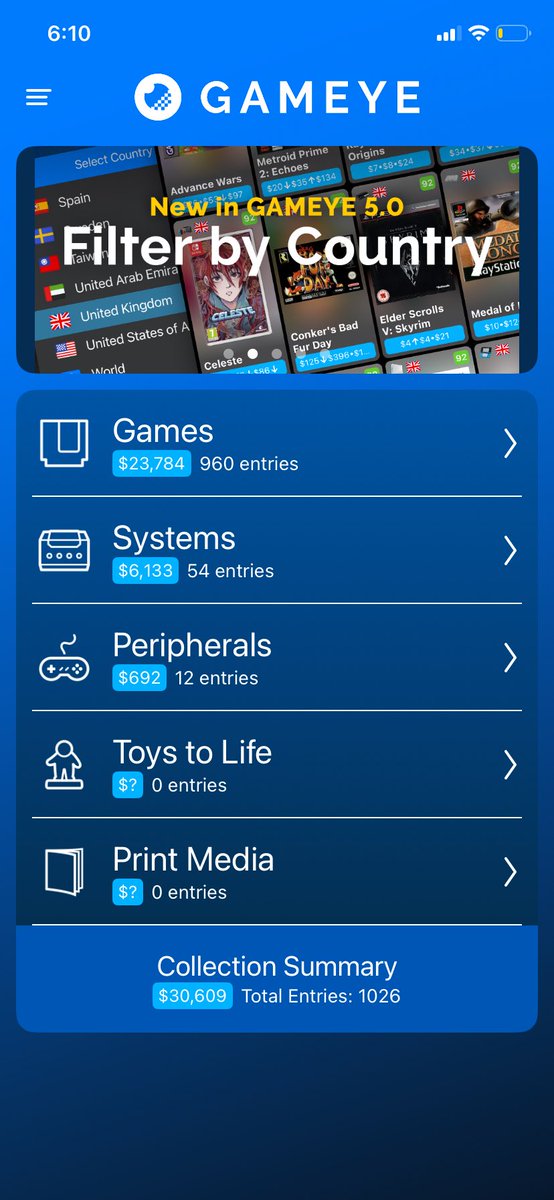 Finally cataloged my collection!  It’s not the biggest but I’m rather happy with what I have!  I still need to add the controllers, guides etc.  Lost everything when I was a kid and decided to get it back and just kept on collecting since!