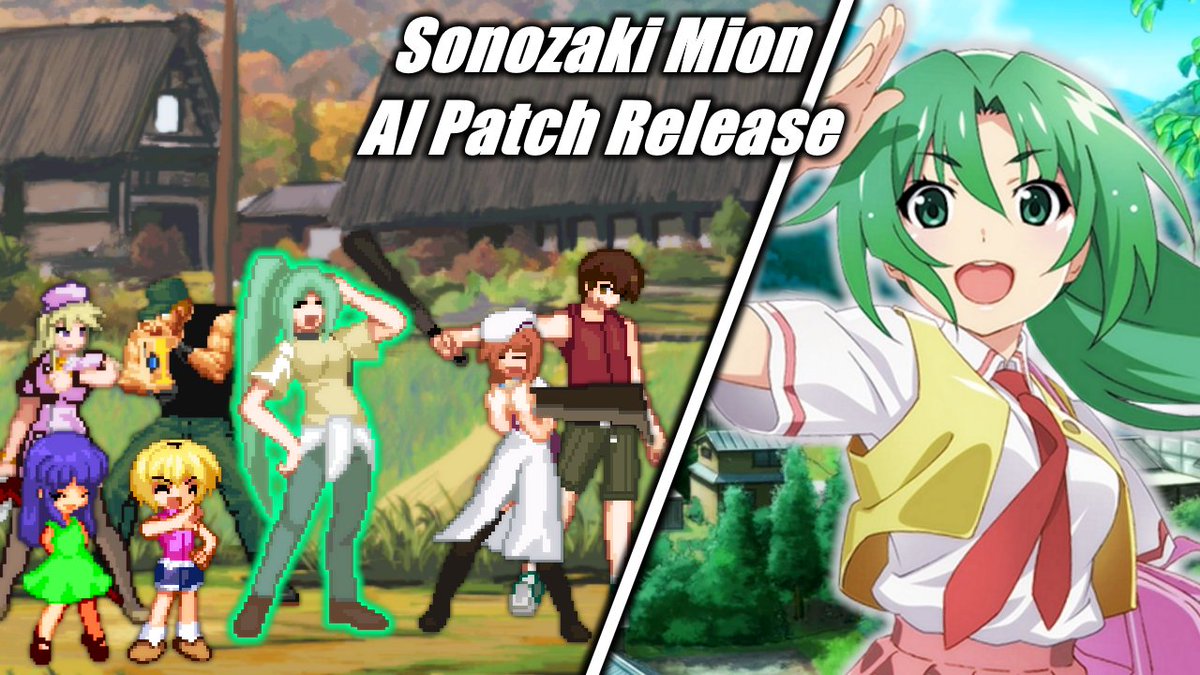 DaMarioMemer's tweet photo. #MUGEN更新情報
AI Patch for Minoo's Sonozaki Mion Released, been watching Higurashi with my friend and it's been a fun time so far. So I figured I'd patch this Mion that had no AI.
Link: https://t.co/1T2byRM2TA https://t.co/nsNsnOoRGk