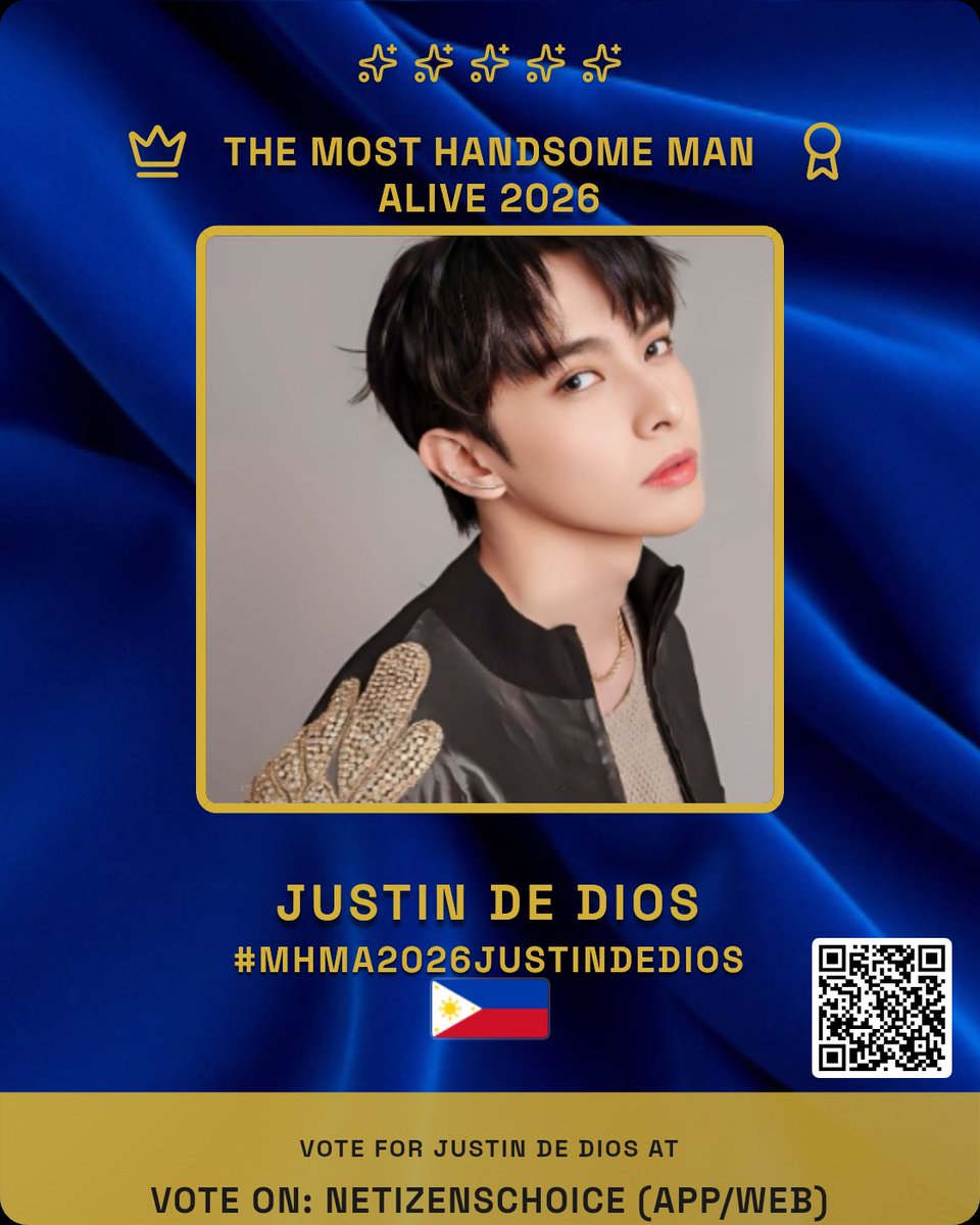 Padaanan na rin po ang netrep
Both app and website, Ang baba pa ng votes ni Jah
Link:
netizenschoice.com/vote/the-most-…

#NETIZENSCHOICE #JUSTINDEDIOS for Most Handsome Man Alive #MHMA2026 #MHMA2026JUSTINDEDIOS

#SB19_Justin