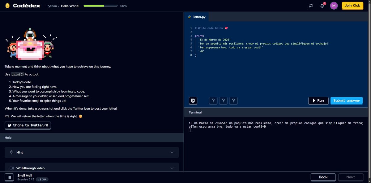 Renardku's tweet photo. Snail Mail 💌 #CodedexLetter @codedex_io https://t.co/3dLNH8QsWn