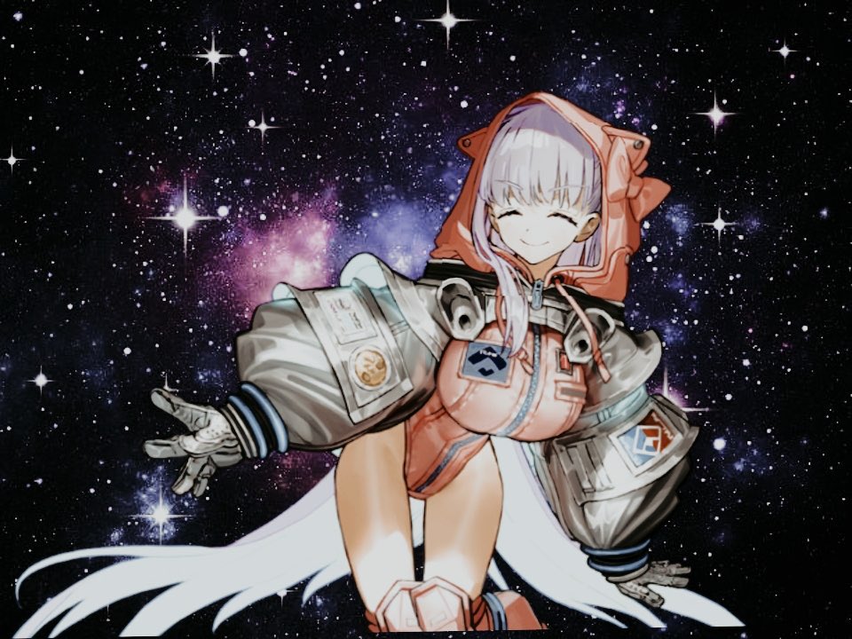 Is now wearing a hoodie.

❝Alright my adorning fans, it’s time for another BB-Channel but this time in space! Don’t I look so cute in this ~?❞