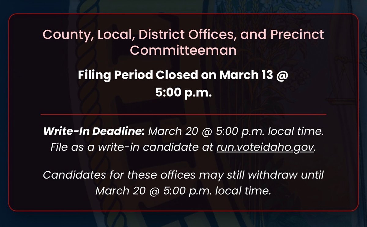 Idaho Secretary of State tweet media