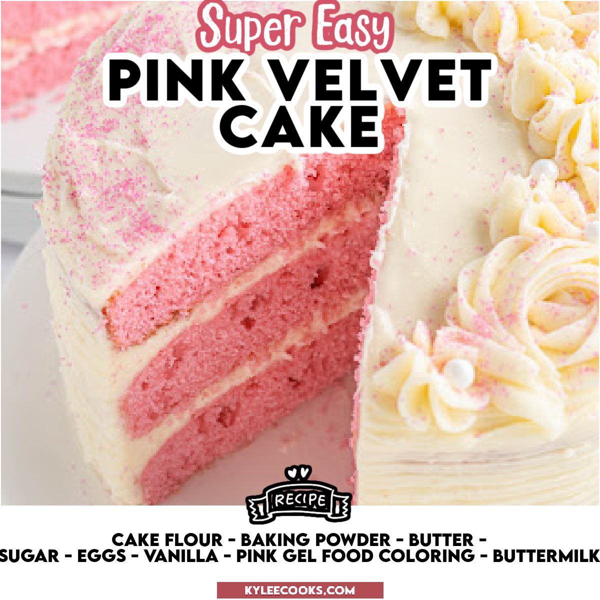kyleecooks's tweet photo. 💗 Pink Velvet Cake💗 is the sister cake to Red Velvet! Instead of chocolate, this cake is full of vanilla and coated with a cream cheese frosting. This cake is made in under an hour! #pinkvelvet #cake #mothersday #kyleecooks https://t.co/4KXvOzF9ai https://t.co/dgabuFkSiP