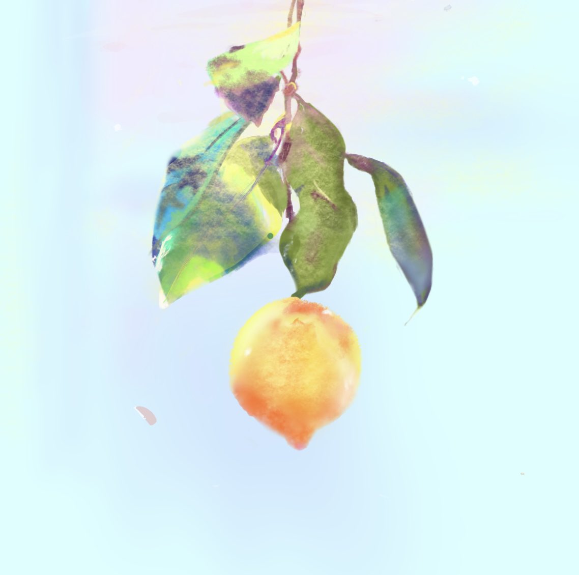 kusoukuma8's tweet image. #Lemon
リリース記念日おめでとうございます🍋✨
人生のお守りの様な曲の１つです。これからもずっと。

(今日の為に仕事の休憩中にコツコツとスマホに指で描きました。米津さんの色使いにいつも感動します。米津さんには色んな色が見えてるのでしょうね。)