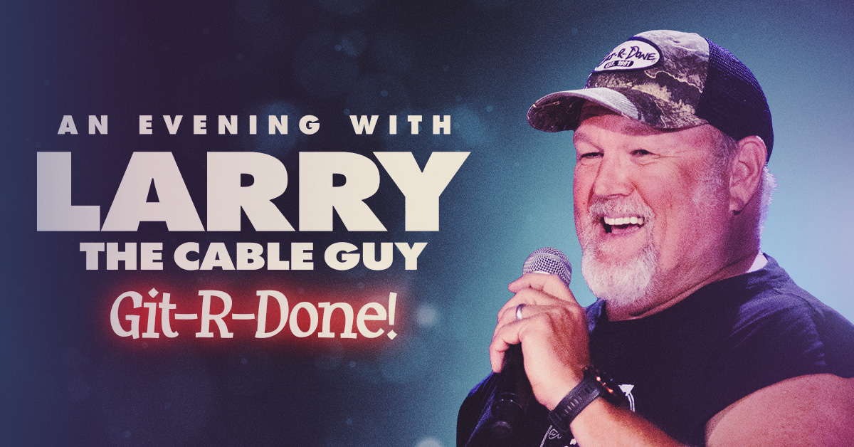 mysticlake's tweet photo. Comment 👇 if you are excited to laugh along with your favorite blue collar comic during and Evening with @GitRDoneLarry on the Mystic Showroom 4/11! 

Get tickets 👉 https://t.co/0dxfcf8FnY

#LarryTheCableGuy #MysticLake https://t.co/DpqAz3DYpg