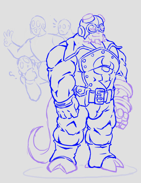Sketch: I'm very surprised that no one has drawn Hellboy with this theme yet… 
  I couldn't find anything about this theme on Google or anywhere else.