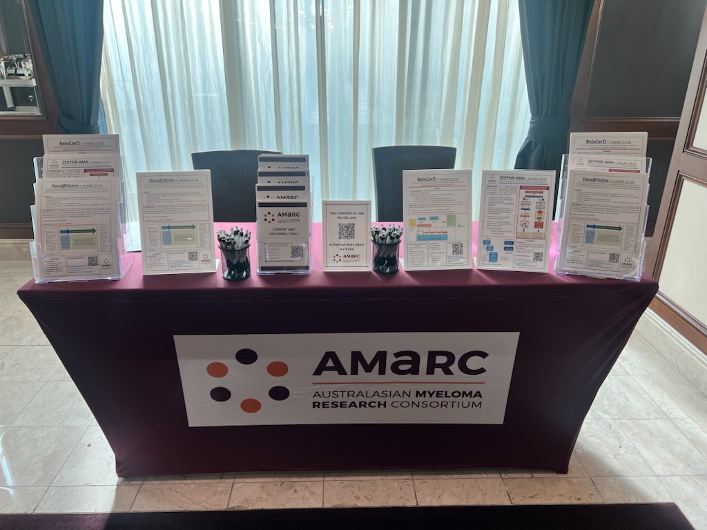 We're at the H3 Symposium this weekend. Some of our AMaRC investigators including Dr. Sueh-li Lim, Dr. Nick Weber, Prof. Hang Quach and Prof. Andrew Spencer are guest speakers and will be covering a variety of myeloma topics. Come visit at the AMaRC trade stall!