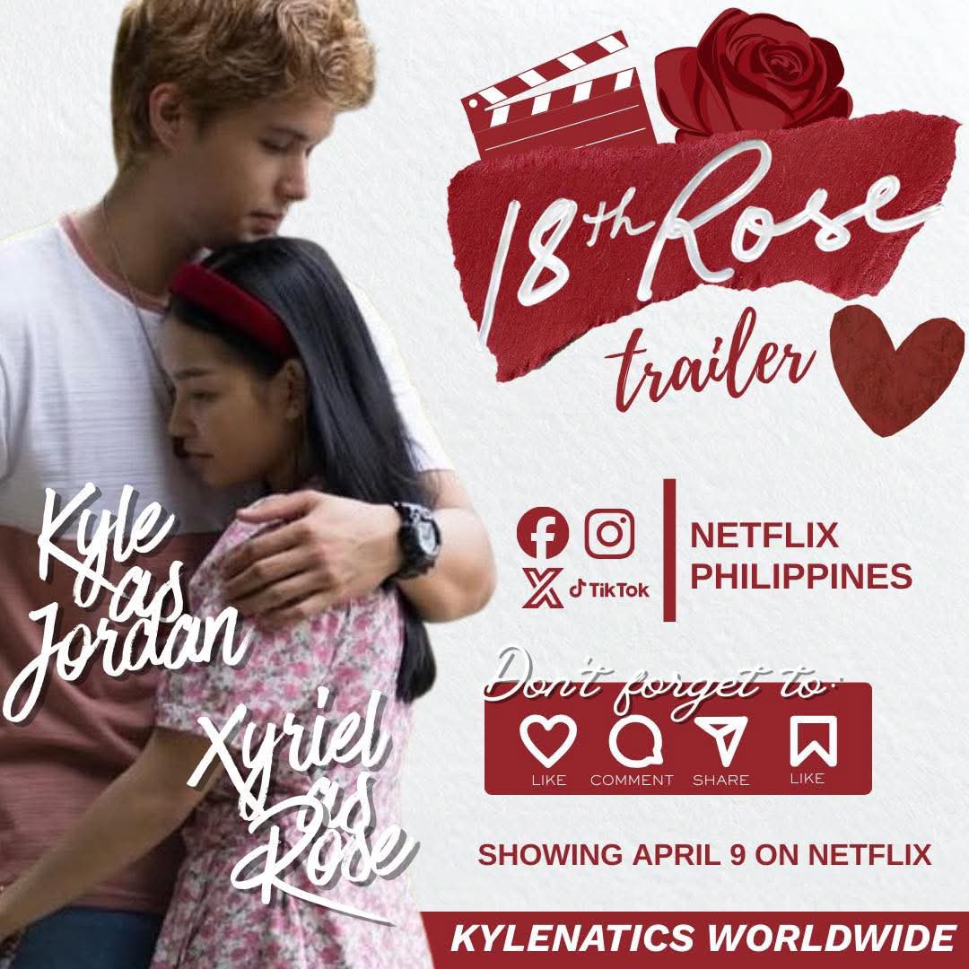The 18 Roses moment you’ve been waiting for is finally here. 🌹✨ Watch the trailer and feel the magic of this special night.
🎬 Click the links below to watch:

🖇️ facebook.com/share/v/1NQYdt…
🖇️ instagram.com/reel/DVxQ7vHim…
🖇️ x.com/netflix_ph/sta…

#KyleEcharri