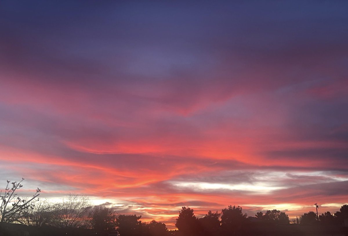 Sunset over the High Desert of Southern California on March 13, 2026. <a href="/NWSSanDiego/">NWS San Diego</a>