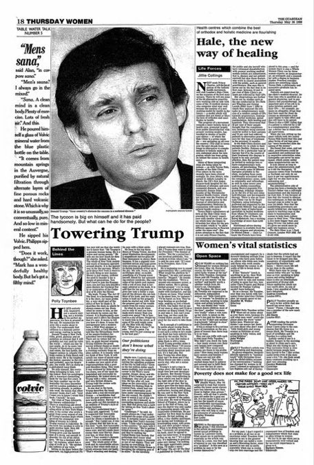 Trump in 1988 

“I’d be harsh on Iran. They’ve been beating us psychologically, making us look a bunch of fools. One bullet shot at one of our men or ships and I’d do a number on Kharg Island. I’d go in and take it. Iran can’t even beat Iraq, yet they push the United States