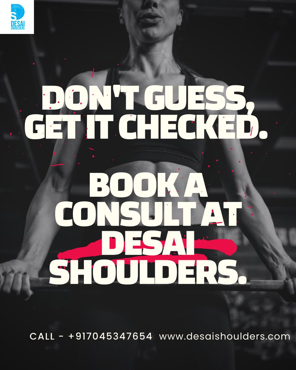 DesaiShoulder's tweet photo. Stop guessing. Take action. Get better, faster ! - Dr. Chintan Desai, Shoulder Specialist, https://t.co/0kzgDGkkNJ 
Call 7045347654 for appointments https://t.co/1jWMgvwYU9