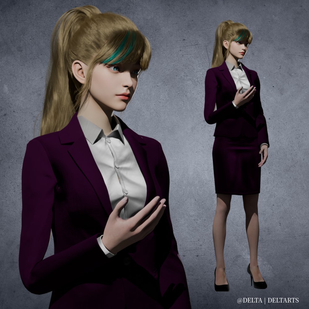 洋風ホラーゲーム「CLOWNIGHT（仮題）」
を鋭意開発中です🤡

こちらは本作の主人公(OLちゃん)です！

ハロウィンの夜、
殺人ピエロが彷徨うセミオープンな夜街で、
仕事帰りのOLが死線をくぐり抜けながら、
帰宅するホラーゲームになります。

#スーパーゲ制デー #screenshotsaturday #indiedev