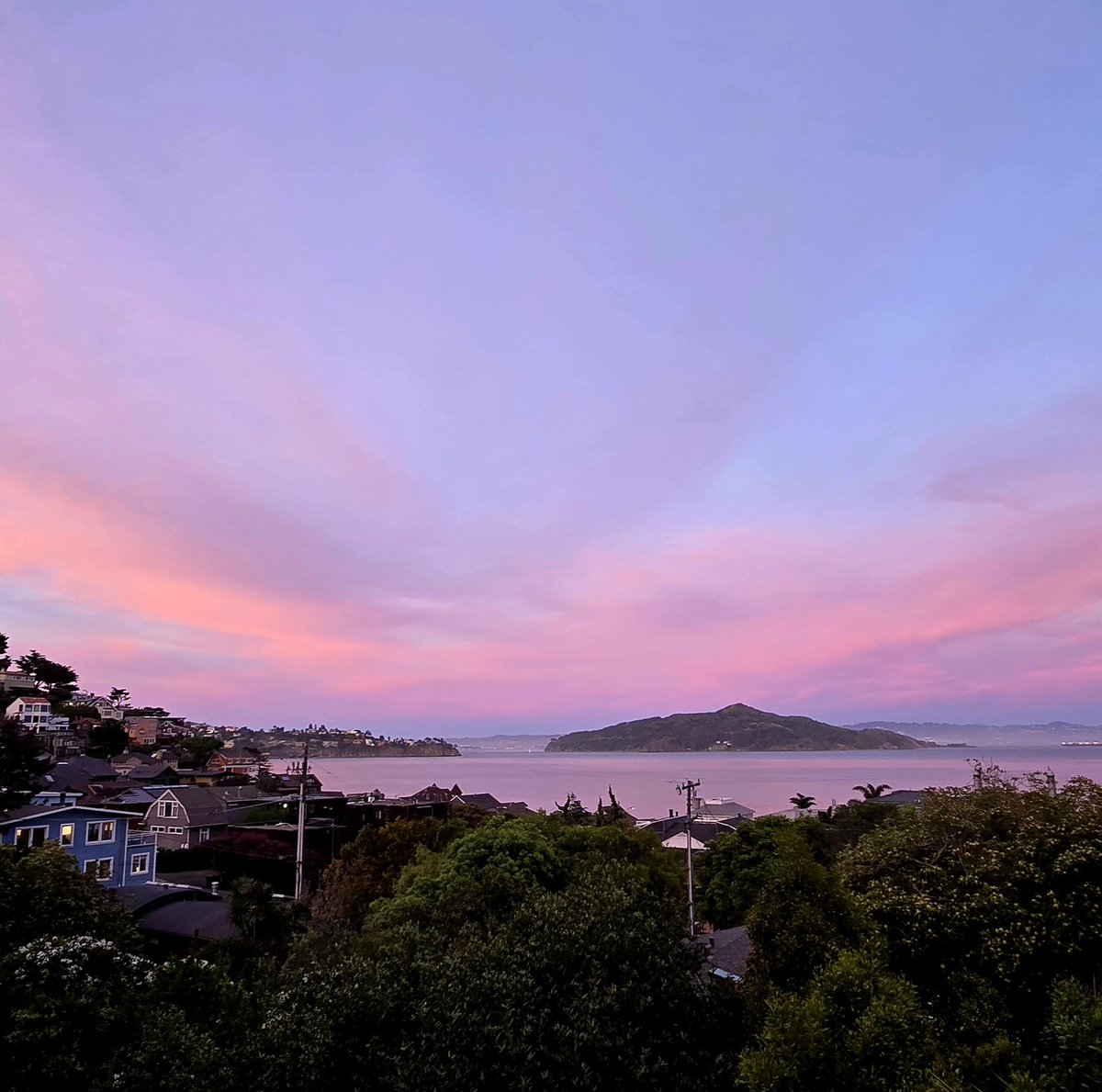 Sunset from my neighbor's roof  💙
