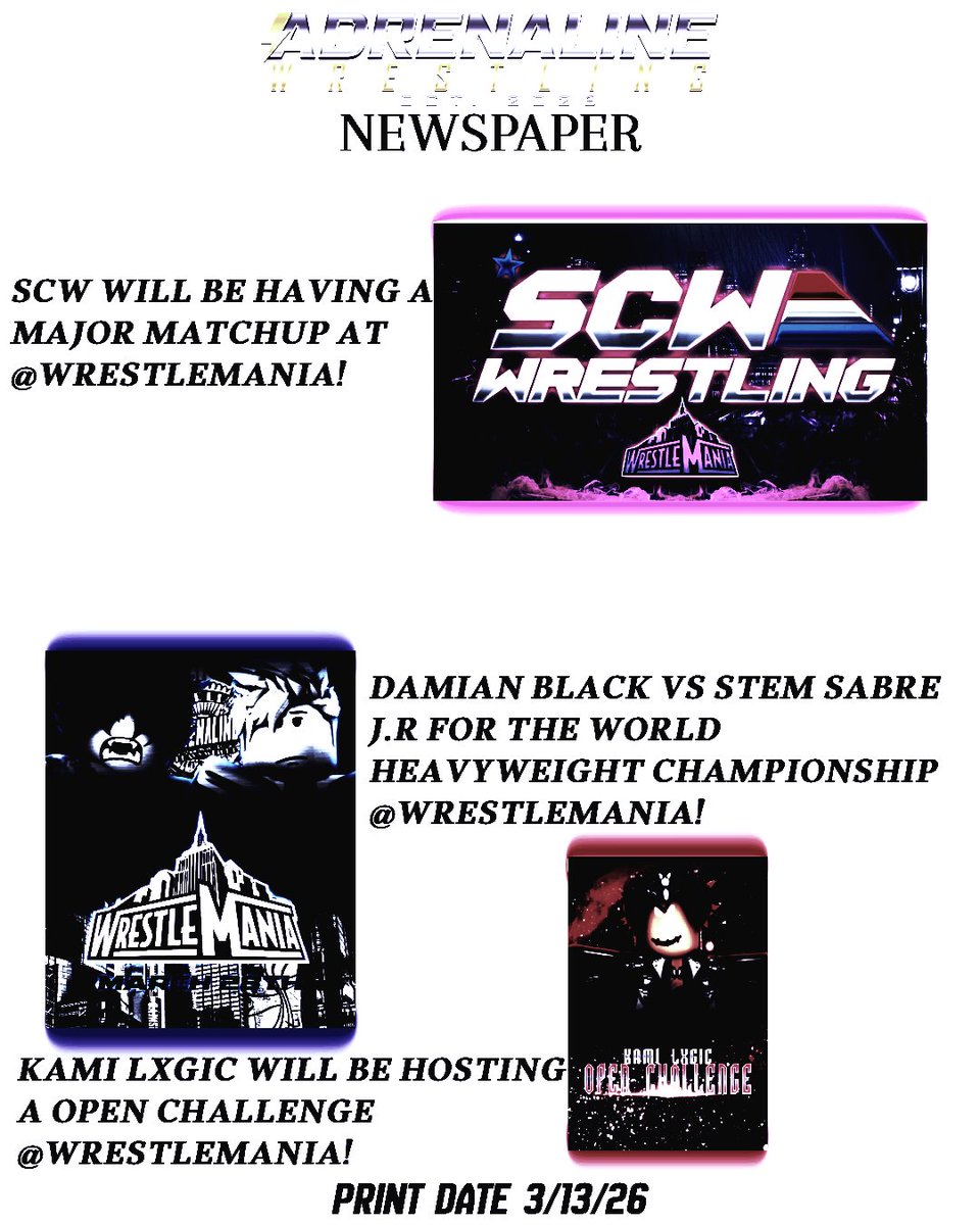 ADRENALINE! Wrestling tweet media