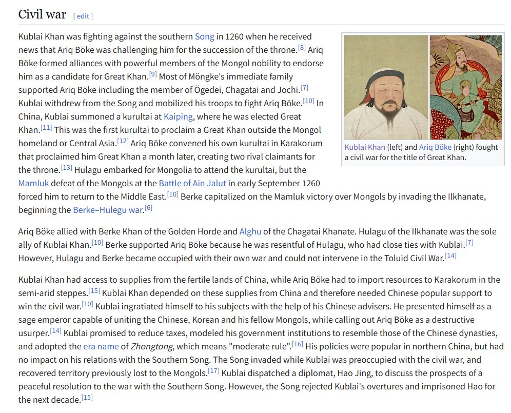 Ariq Ariq Böke: The Mongols chose me as the Great Khan of the Mongols ...