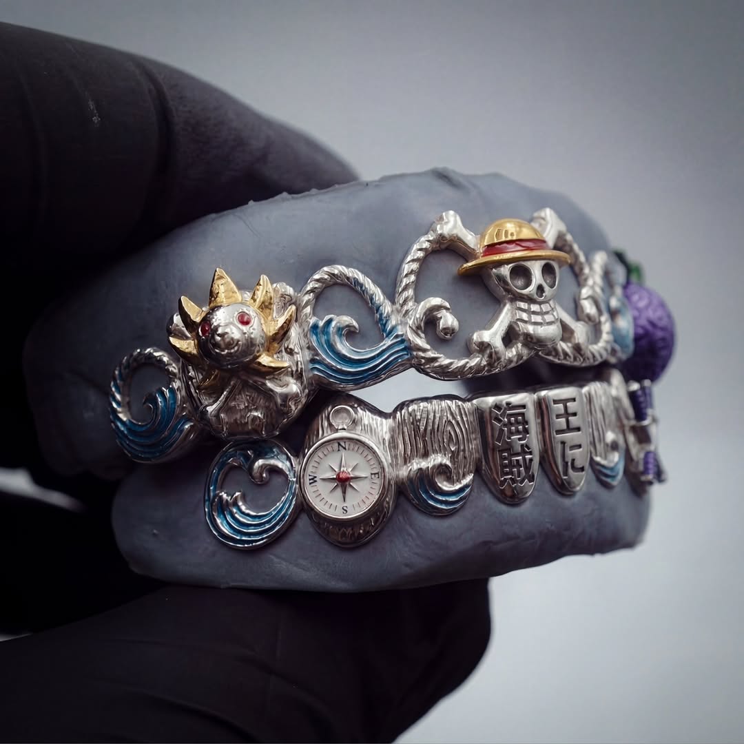 JustFreshKicks's tweet photo. One Piece Grillz by Homer the Jeweller 🥶 https://t.co/uatb1d8AhF