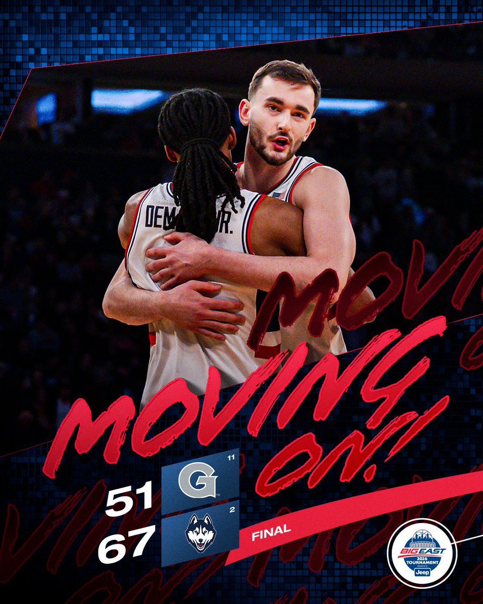 THE HUSKIES ARE GOING TO THE BIG EAST TOURNAMENT CHAMPIONSHIP‼️