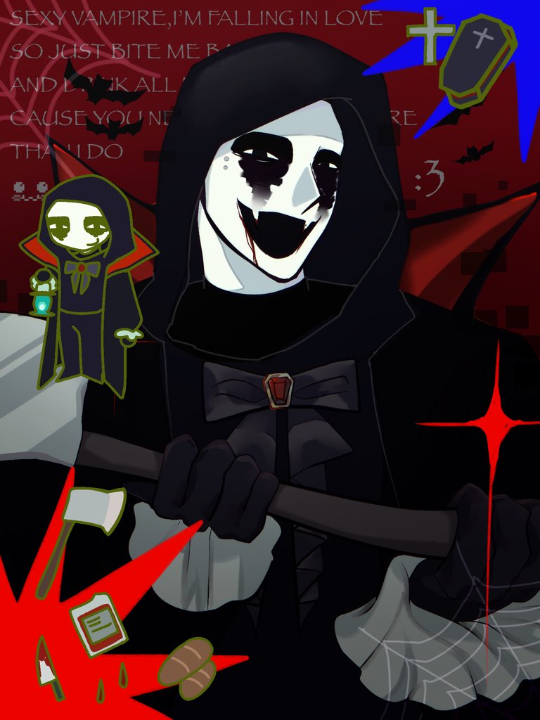 whitttefish's tweet photo. vampire knocker  #minecraft #theknocker https://t.co/O0qQSoUlVk