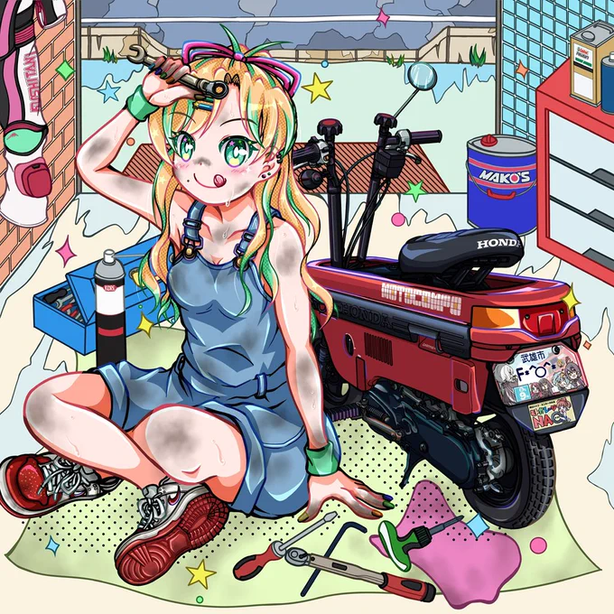 #まったく原動機付自転車は最高だぜっ 持ってるバイクは原付じゃないけど、絵は原付多め麺固め 南箱根のモトコンポミーティングたのしみっす!残念ながらぼくはモトコンポ所有者じゃないけどね