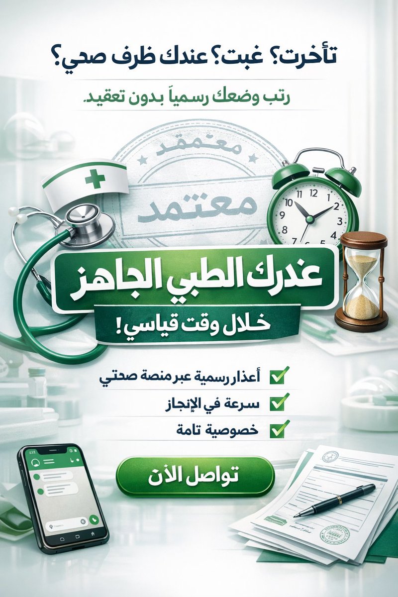 #سكليف 
سكليف صحتي 
ابغه سكليف تقرير طبي وصف طبيه 
شهده صحيه 
wa.me/+966598468284