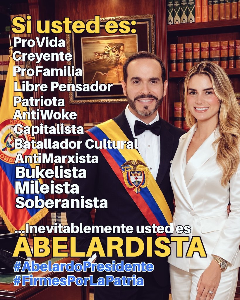 Este será mi presidente, que opinan? . Vamos a ganar en primera vuelta. Son mis principios y no se ceden por nada del mundo. Firmes por la patria.