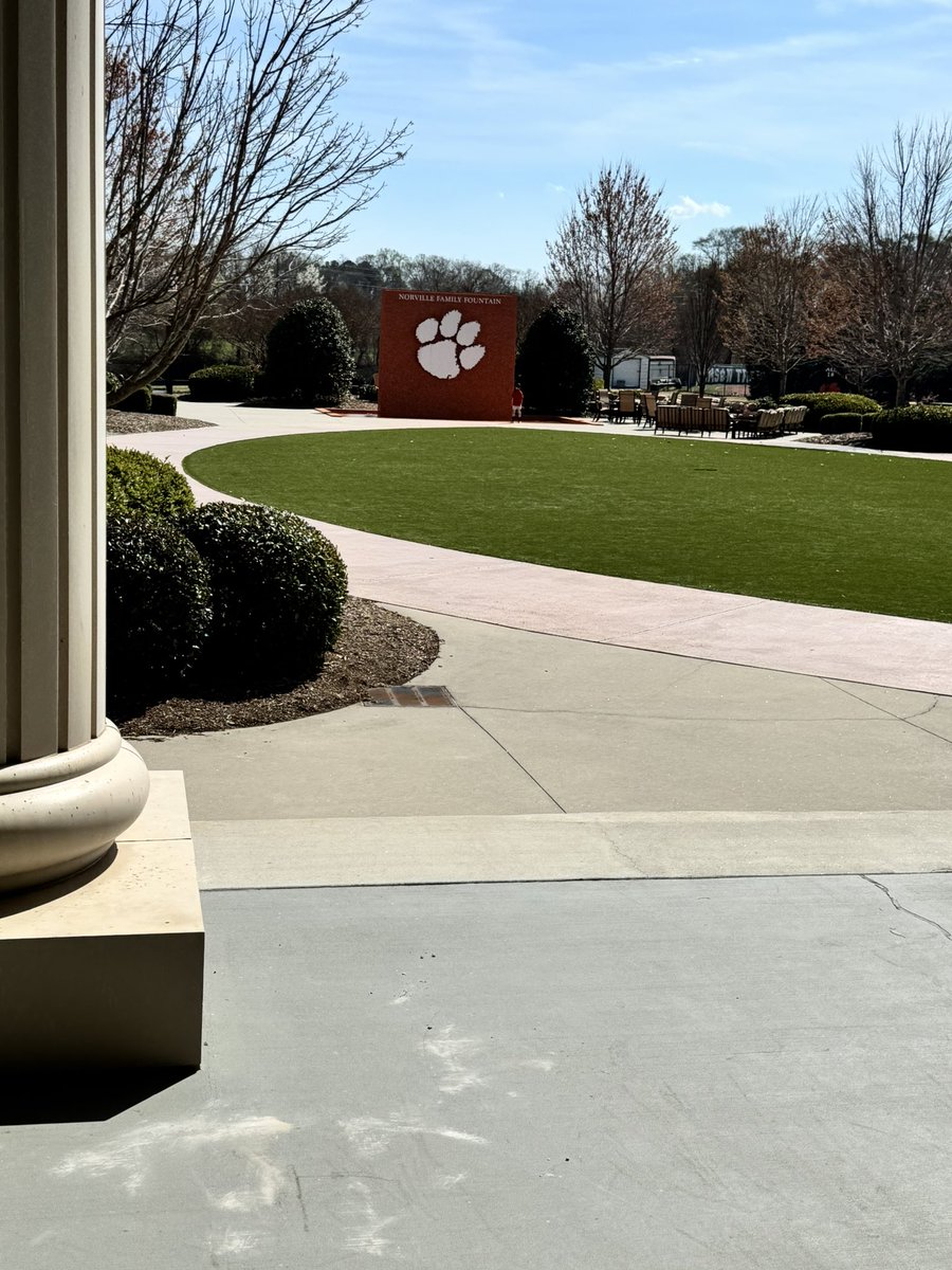 BGrubbs66's tweet photo. Calvin getting a look at the next level - @ClemsonFB .  Stay focused @Calvin_Landy87 . Your time is coming. 
#Builtinthetrenches #GTPtraining https://t.co/jYgNs0Erb2