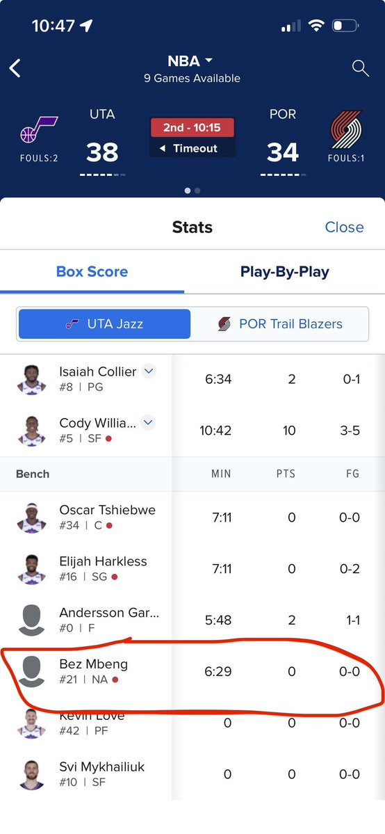 The Jazz are tanking so hard that they're playing people Fanduel doesn't even know the position of 😭