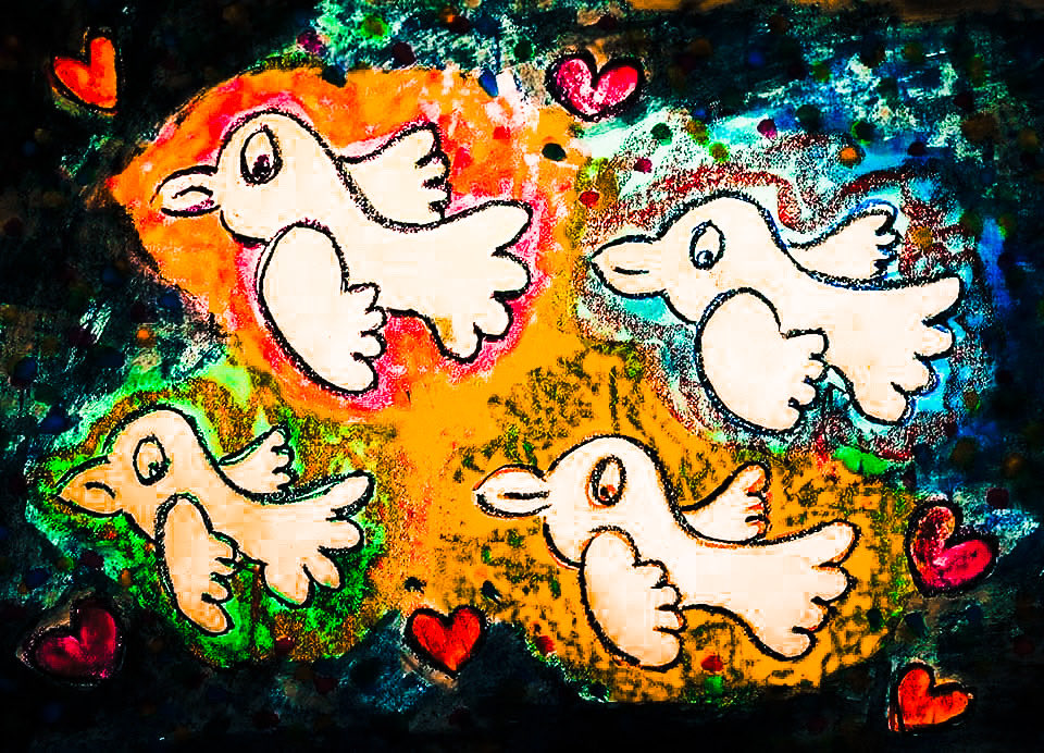 LLettink's tweet image. Friedenstauben. 🌈✨ Flieg mit uns in die bunten Farben des Lebens! Diese kleinen Vögelchen halten die Wärme und Liebe in unseren Herzen lebendig. 🕊️❤️ Lasst uns die Freiheit und Freude feiern! 🌟

#Kunst #Vögel #Liebe #Freiheit #Bunt #Kreativität