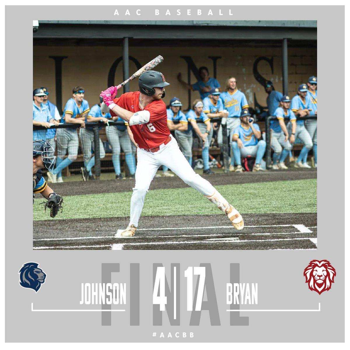 AACsports's tweet photo. ⚾️FINAL

@BryanAthletics' bats were on fire as they took Game 1 of their #AACBB series from @JohnsonRoyals

Logan Stradley went 4-for-4 with 2 HRs, 4 runs scored, and 6 RBI, while Jack Reynolds and Jayron Morris each added 4 RBI

#NAIABaseball | #ProudToBeAAC | #TheRightWayToPlay https://t.co/DOh5gXU0z4
