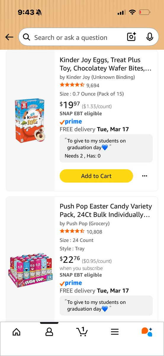 MsGraciePerez's tweet photo. Happy Friday!😍💖These are the last items needed to clear for Graduation Day💙My Kindergartners would love these items🫶Any help or share is greatly appreciated ☺️❤️
#clearthelist
#title1
#kindergraduation
https://t.co/YW6WK3NCHf https://t.co/bFVY0Bsdqo