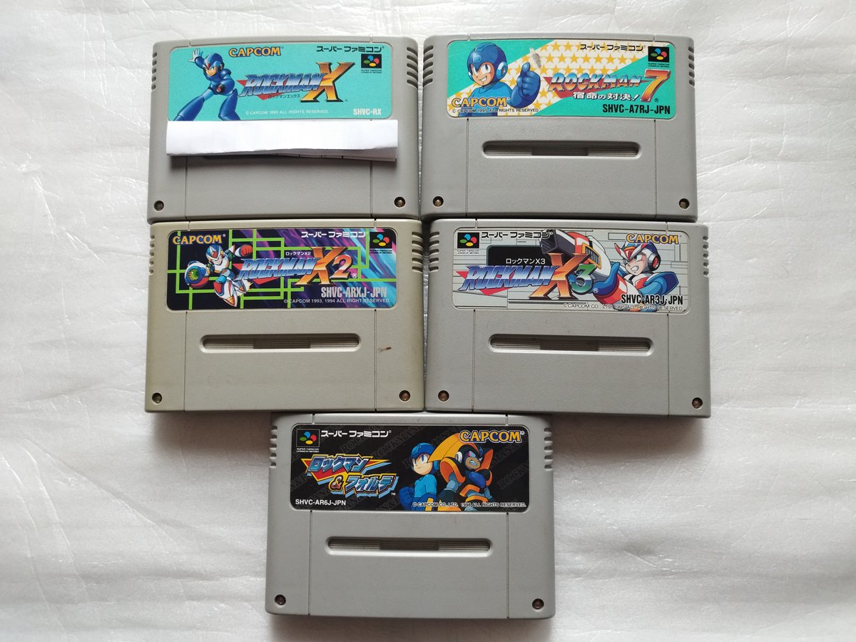 スーパーファミコン ロックマンセットです 最後のタイトルフォルテあり