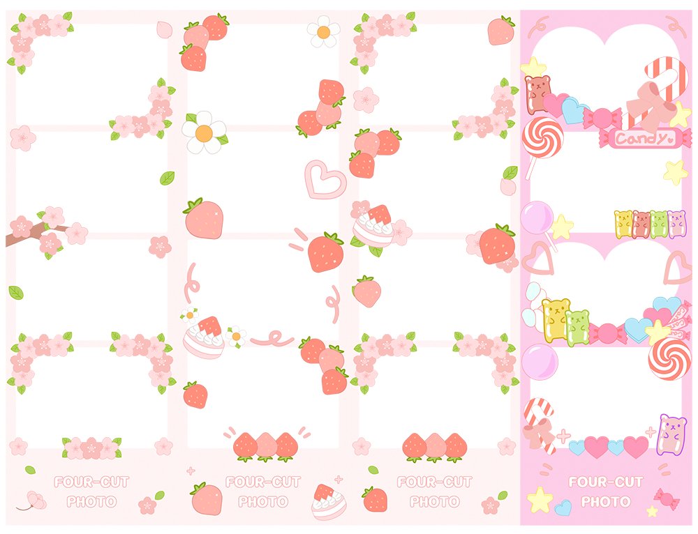 gomrezly's tweet photo. 멜로밍 사이트에 Spring Four-cut Frame Set 등록했습니다! 🌸
 PSD + PNG 구성 / 총 4종 프레임
오픈 기념 12,000원 판매 진행 중이며,
3월 22일까지 "팔로우 + RT" 해주신 분들 중
3분께 해당 세트 증정합니다! ʕ•ᴥ•ʔฅ
https://t.co/WKlVU5seMW

#디자인 #네컷사진 #커미션 #템플릿 #이벤트 https://t.co/Uen4w7Fy6M