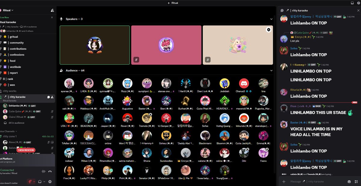 yesterday i've joining on Ritual Karaoke to see how each other sing their songs to bring the Ritual community to get closer

i'm enjoyed by events , i'm really happy to see the participants singing their songs by own way

shout out for the host <a href="/jany268/">👑Quinn🧨(❖,❖)</a> 

<a href="/ritualnet/">Ritual</a> <a href="/ritualfnd/">Ritual Foundation</a>