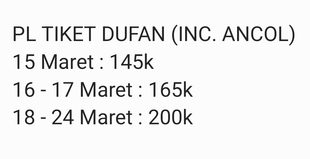 diveintopcy's tweet photo. halo kaka kaka, yang mau ke dufan bisa pesen tiket murah lewat aku ya🫰 https://t.co/hVgHeEgrFJ