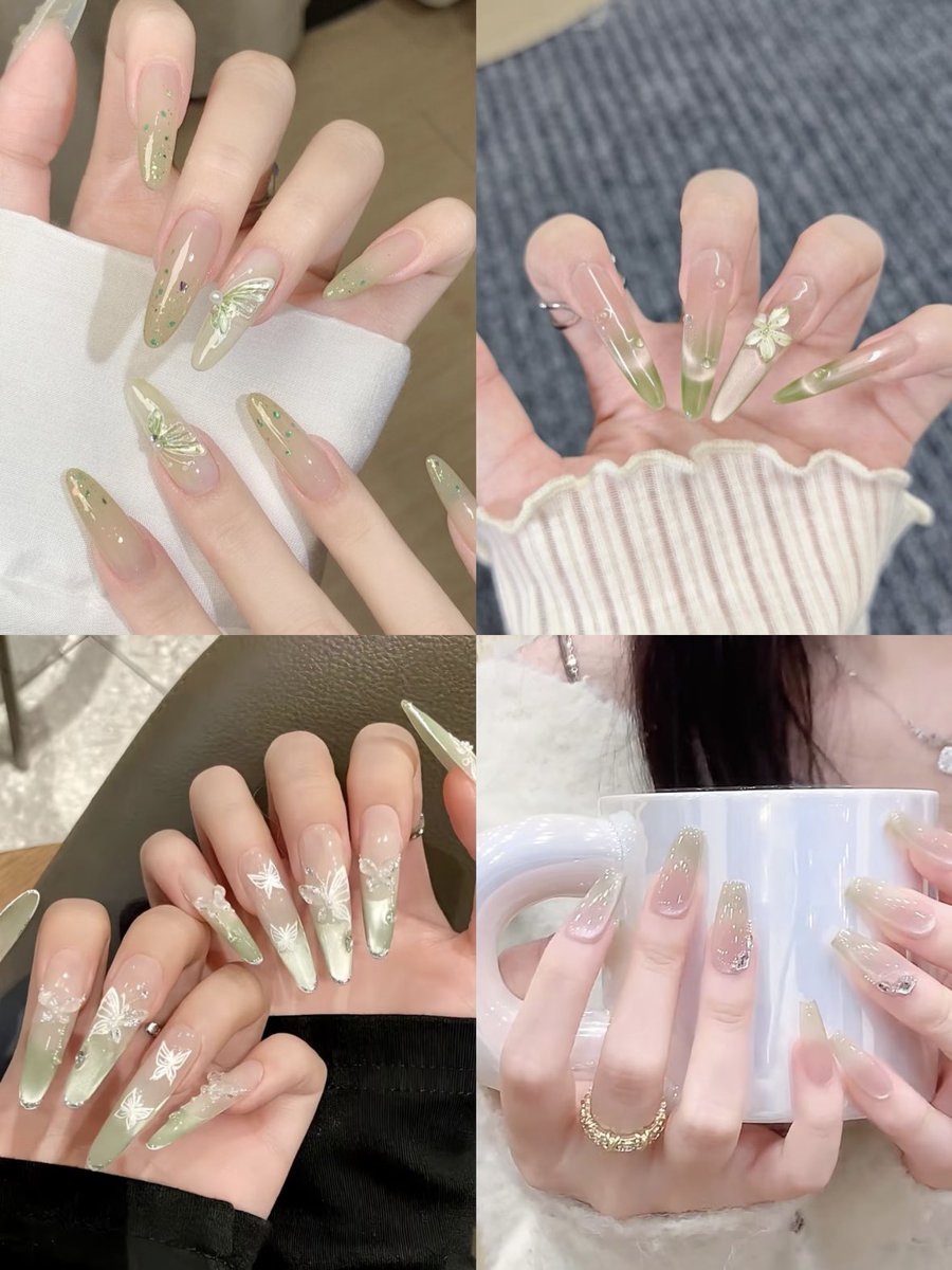 ganmen_yuden's tweet photo. まってーー！！
最近中国で流行ってる抹茶ミルクネイル可愛すぎる💚🌱
ミルクベース×抹茶グリーンで春っぽさと大人っぽさ混ざっててまじ革命。
絶対流行るやんこれ🥹💕 https://t.co/6zmgSRQ543