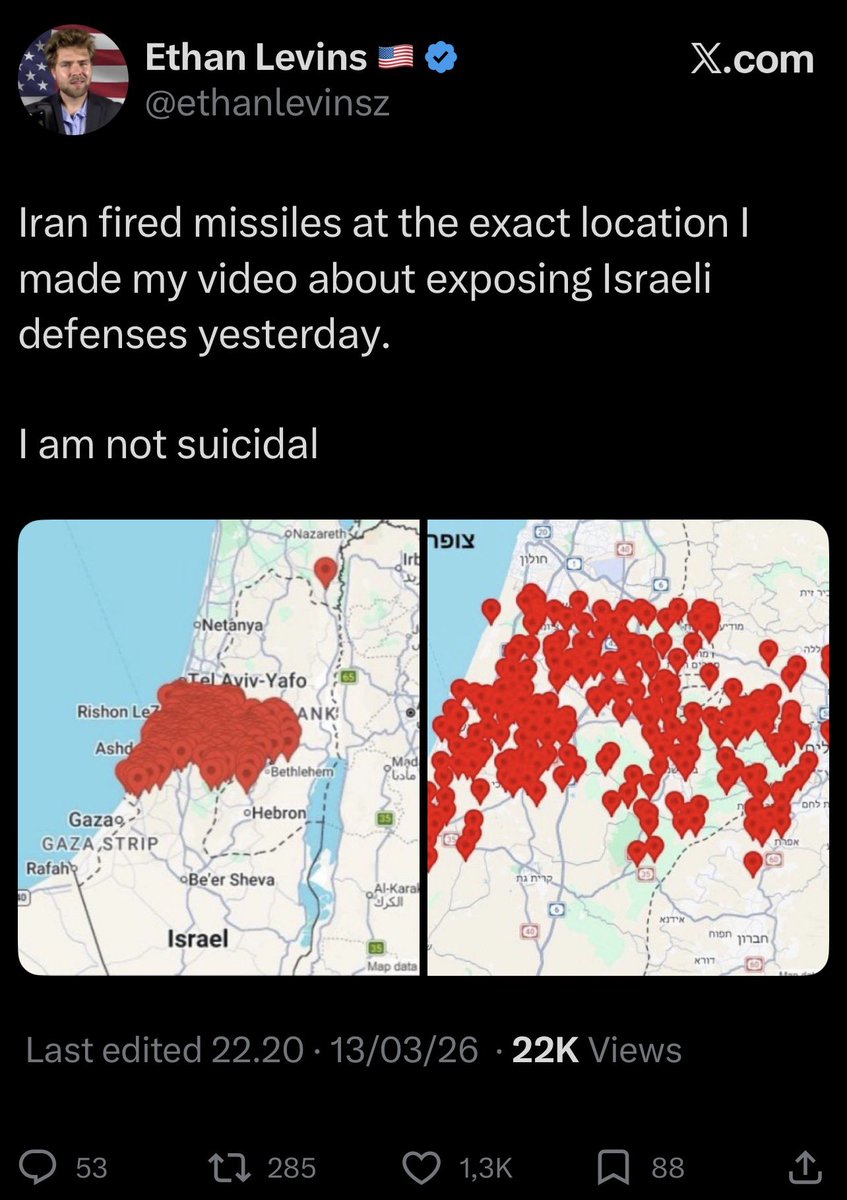 andywindarto's tweet photo. war in the tiktok era is wild.. 😆

ada influencer di timelinenya ngasih spill koordinat lokasi Patriot Battery System milik zionist beserta tag location dan kepcer lokasi detailnya, lalu mention Iran buat ngeb💣m lokasinya...

dan 💥 beneran dong, besoknya tuh lokasi ngepul berantakan

sepertinya ada divisi khusus baca temlen selama perang 😄